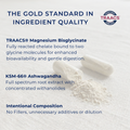 Magnesium Bisglycinate 500mg + Ashwagandha 300mg + L-Theanine 200mg - Stress | Calm | Cognition