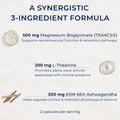 Magnesium Bisglycinate 500mg + Ashwagandha 300mg + L-Theanine 200mg - Stress | Calm | Cognition